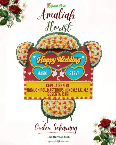 Papan Bunga Pernikahan Brotonegaran
